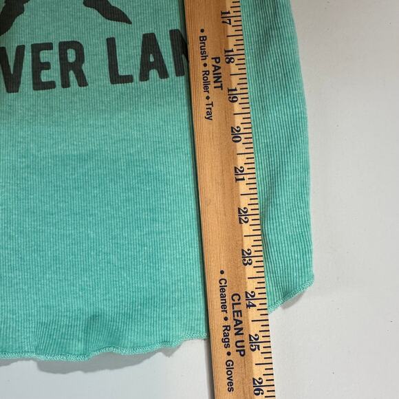 Disney Tinker Bell Tank Top Small Aqua Scoop Neck Ribbed Fairycore Y2K - Picture 6 of 6